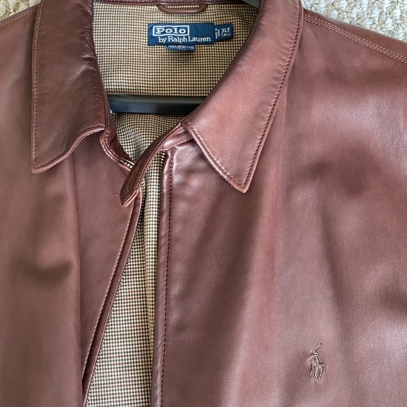 Polo Ralph Lauren Leather Jacket Men’s - Picture 2 of 4